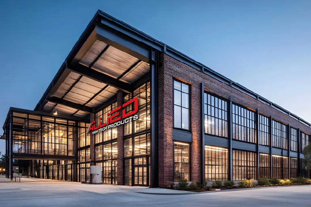 Allied mock up of building at dusk